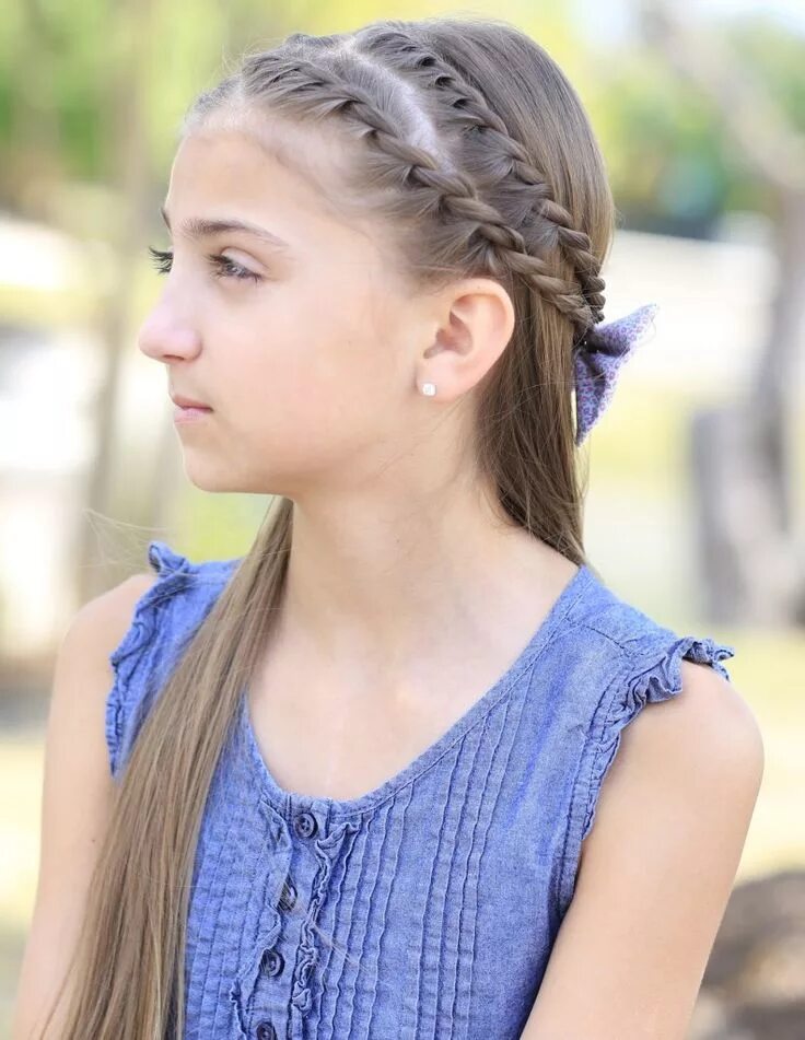 Прическа для подростка девочки 12 лет How to Create a Zig-Zag Twistback Cute Hairstyles Cute girls hairstyles, Teenage