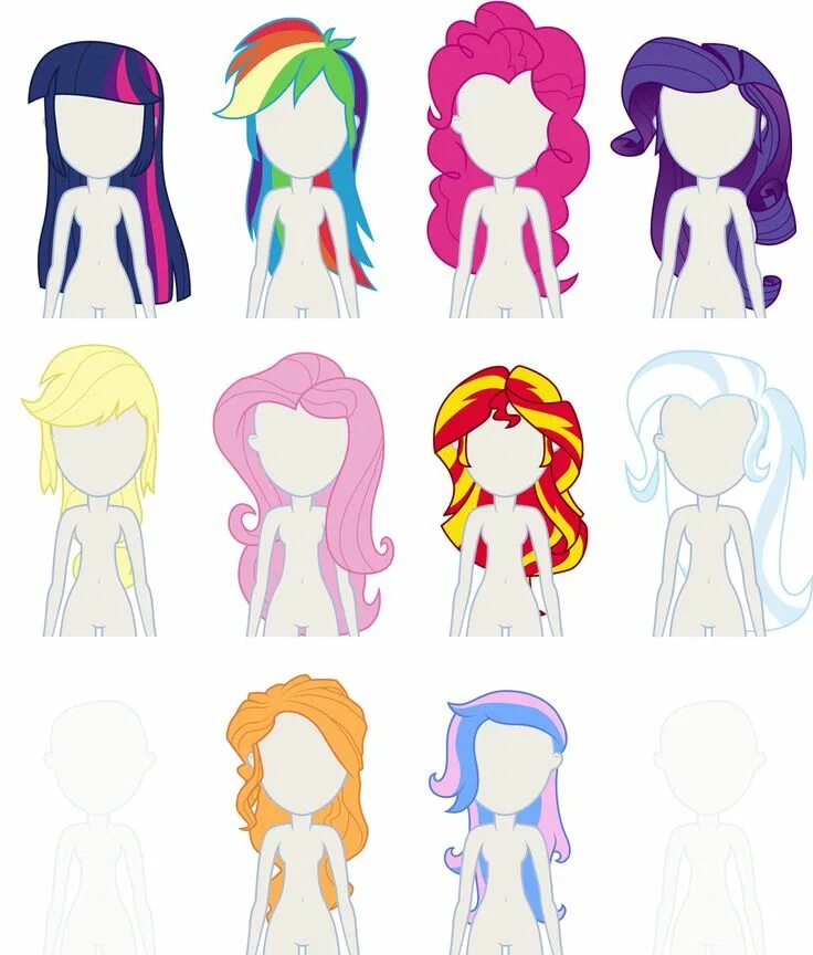 Прическа для пони девочки EqG Dress Up - preview (hairstyles) by Liggliluff on DeviantArt My little pony c