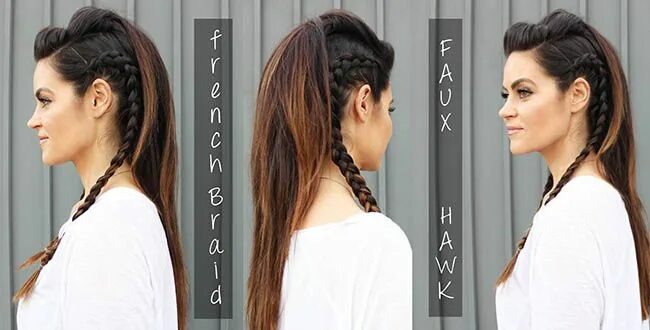 Прическа для сна на длинные волосы Faux Hawk Hair Tutorial - Glam Latte in 2024 Long hair styles, Hair tutorial, Fa