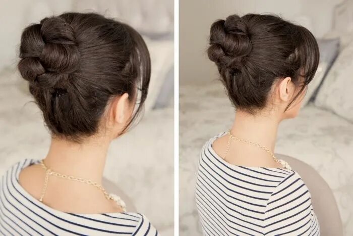 Прическа для сна на длинные волосы Un chignon facile pour paraître jolie sans efforts - plus de 70 idées et tutos u