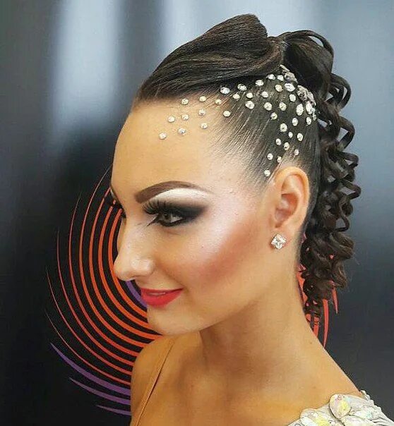 Прическа для танцев Красивые прически - новые идеи. in 2019 Ballroom dance hair, Dance hairstyles, B