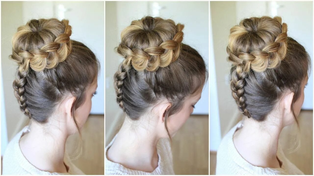 Прическа для вальса для девочки Upside down Braided Lace Bun Braidsandstyles12 Braided hairstyles easy, Diy hair