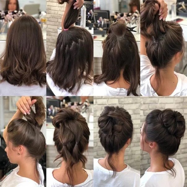 Прическа дома фото Step-by-step creation of hairstyles for holiday and everyday wear Уроки прически