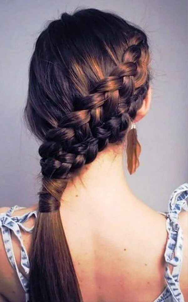 Прическа дракончик 50 Cute Braided Hairstyles for Long Hair Ponytail hairstyles easy, Braids for lo