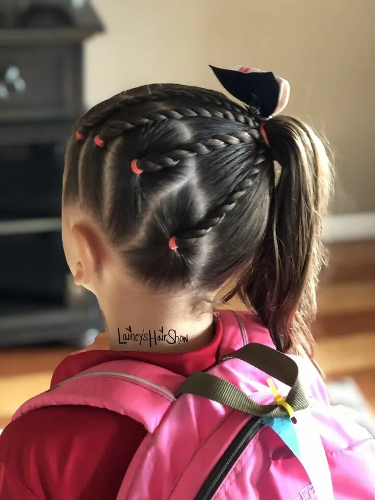 Прическа дракончик для девочки Pin by Olovoadelgadoevans on Hair Girl hair dos, Kids braided hairstyles, Kids h