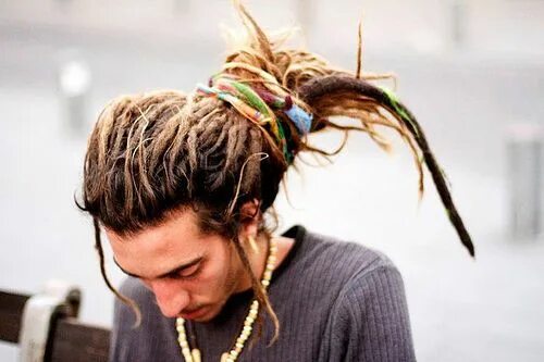 Прическа дреды Dreadlocked ponytail. Dreadlocks, Dreadlock hairstyles for men, Beard dreads