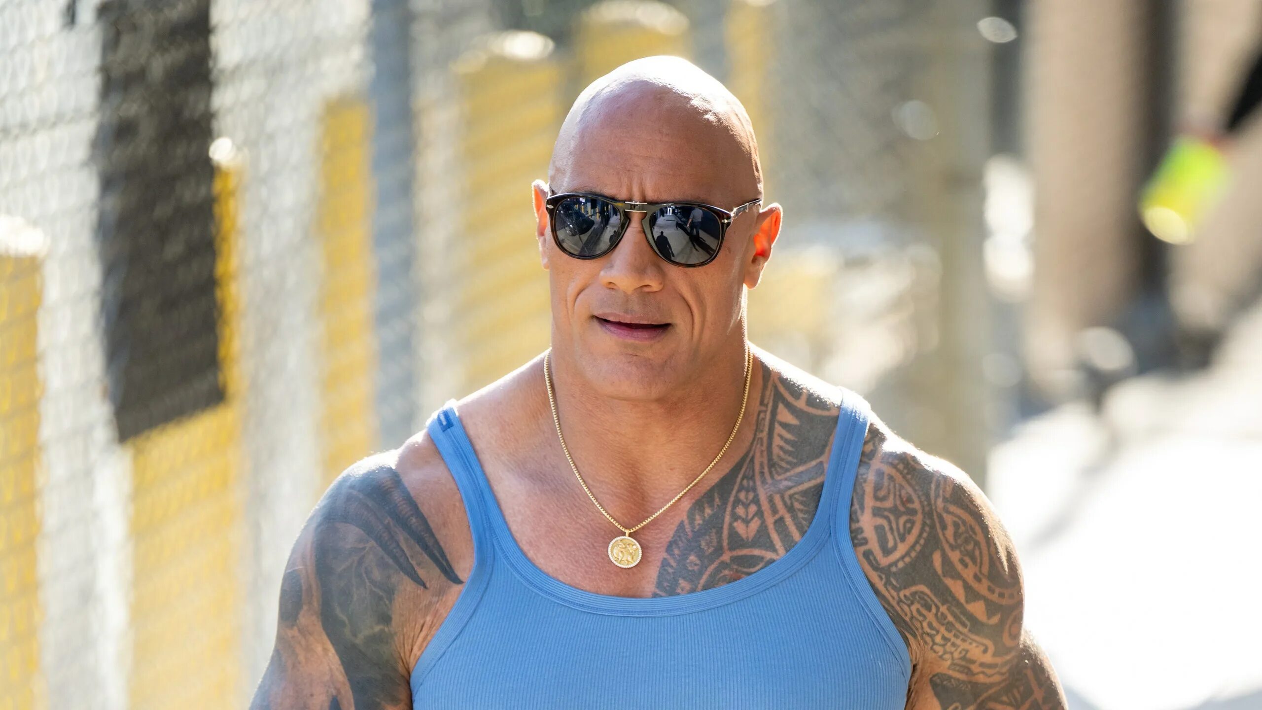 Прическа джонсона фото Dwayne Johnson is all about tiny vests and big biceps British GQ