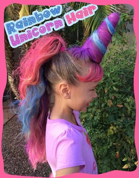 Прическа единорога для девочки 10 популярных идей на тему "kids unicorn hair" для вдохновения