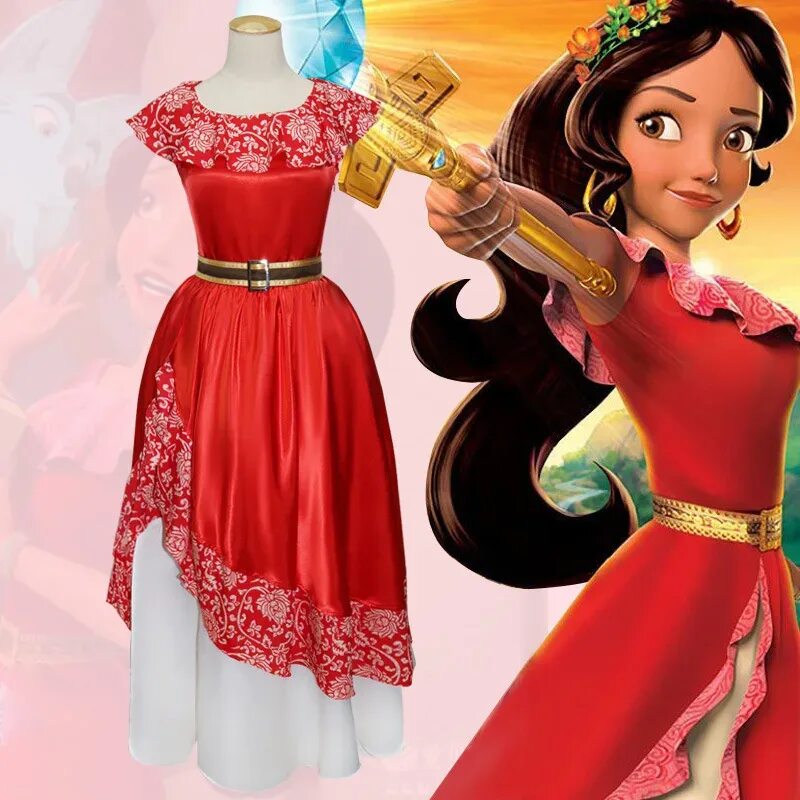 Прическа елены из авалора как сделать Elena Of Avalor Elena Princess Dress Adult Women Halloween Fancy Dress Princess 