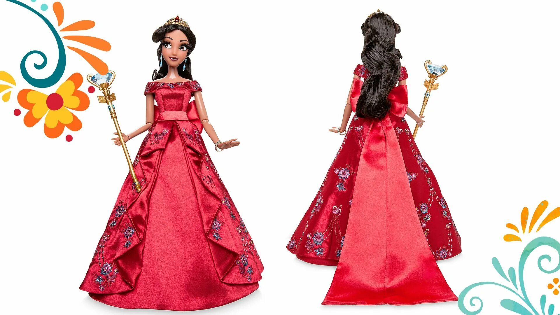 Прическа елены из авалора как сделать Elena of Avalor first Limited Edition Designer Doll from Disney Studded dress, D