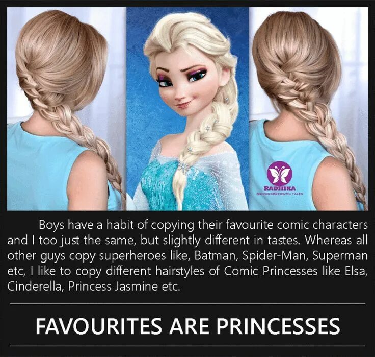 Прическа эльзы для девочки Favourites Are Princesses Princess, Comic character, Different hairstyles