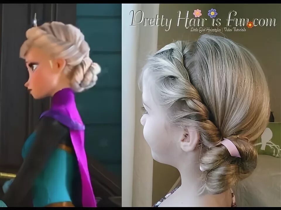 Прическа эльзы для девочки ELSA'S CORONATION HAIRSTYLE DISNEY'S FROZEN!! - YouTube