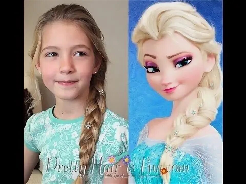 Прическа эльзы для девочки ELSA'S FRENCH BRAID ❄ DISNEY FROZEN!! ❄ Elsa hair, Disney hair, Disney princess 