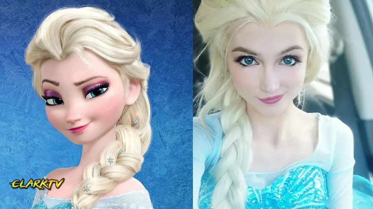 Прическа эльзы для девочки 10 Tao na Mukhang Cartoon Character at Manika (Elsa from Frozen) - YouTube