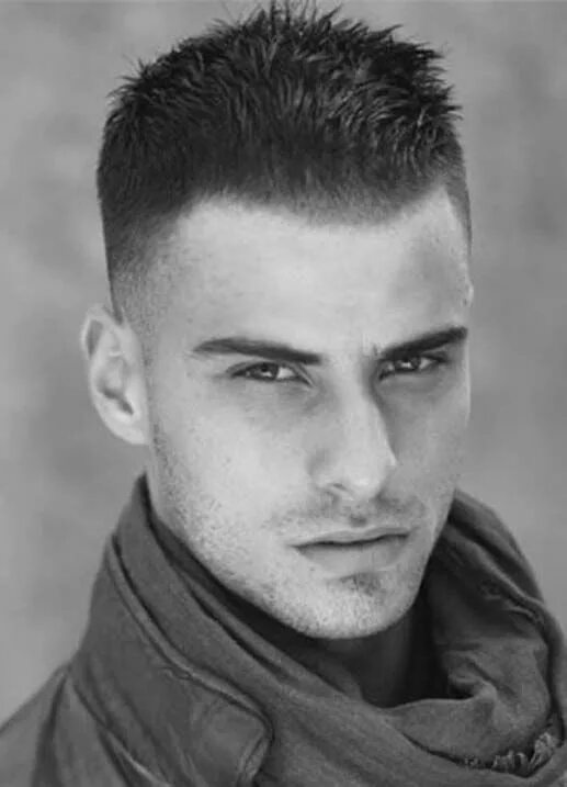 Прическа ежик мужская фото Fade Haircut with Spiked Top on Haircuts for Men Pictures of Mens Haircuts and M