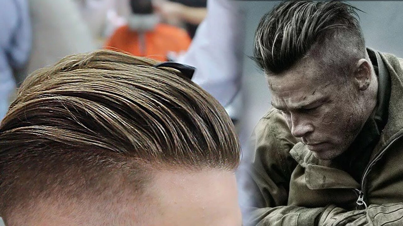 Прическа фильм фото Brad Pitt Hairstyle from FURY ★ Look della settimana Taglia & Cambia - YouTube