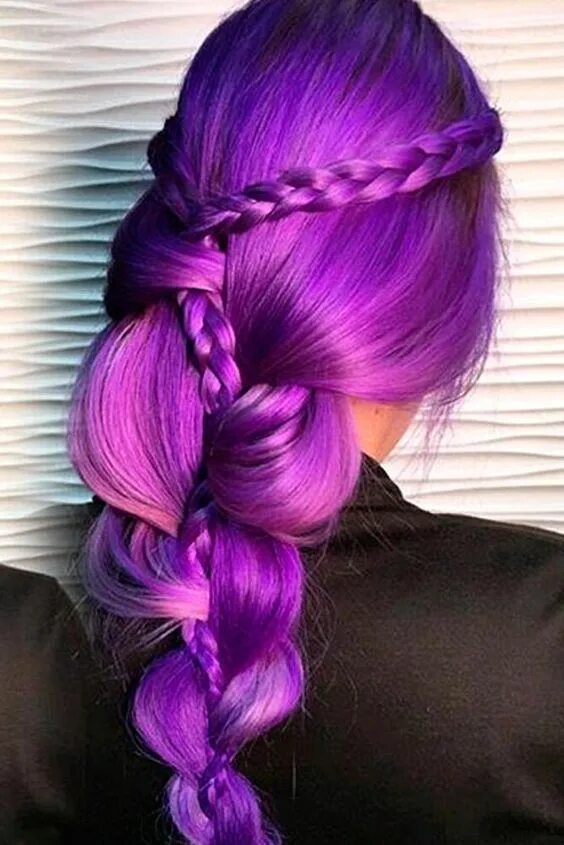 Прическа фиолетовые волосы Fashion Braids #braids #braidstyles #braidstylist #stylist #hairstylist #hairsty