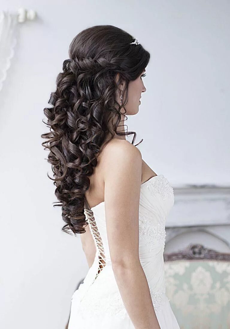 Прическа фото на средние длинны Прически на средние волосы с челкой: 72 фото на 2024 Long hair wedding styles, L