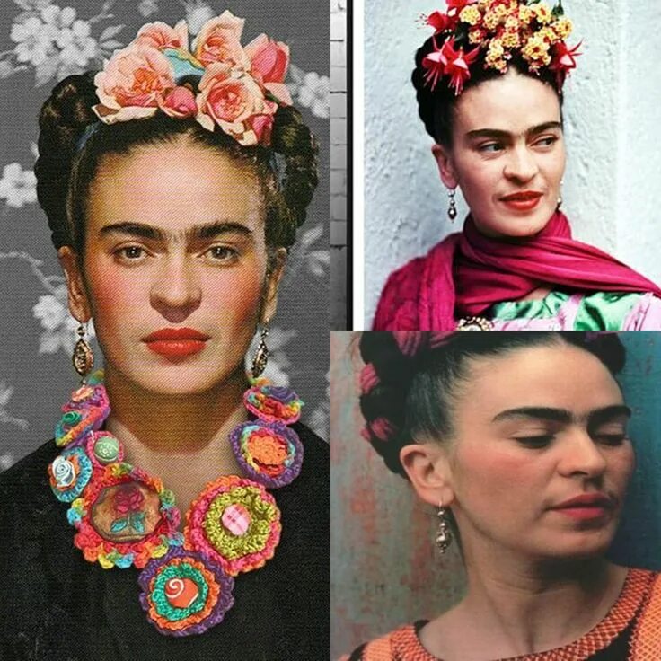 Прическа фриды кало как сделать Frida Kahlo de Rivera(1907 - 1954) was a Mexican artist who painted many portrai