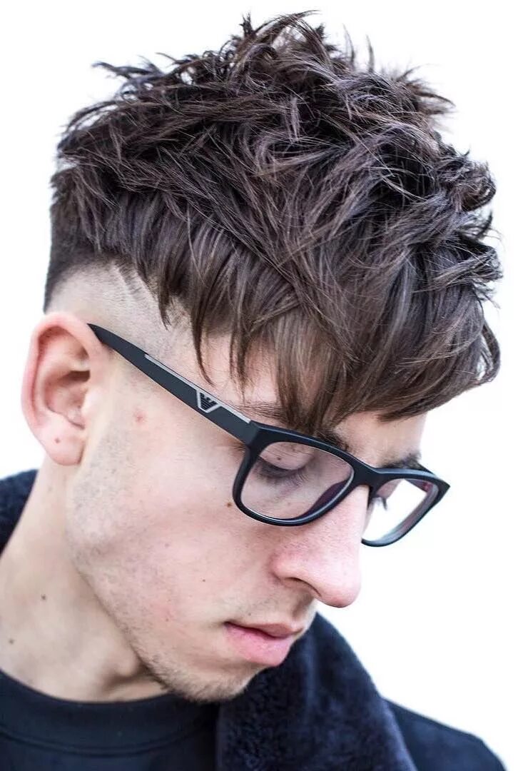 Прическа фринж мужская 40 Favorite Haircuts For Men With Glasses: Find Your Perfect Style Low fade hair