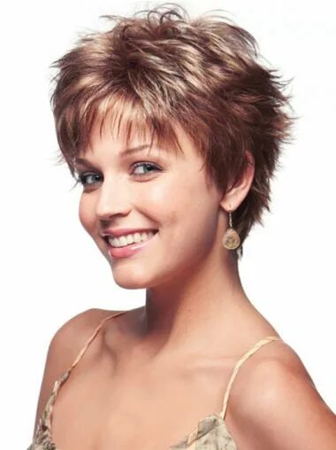 Прическа гаврош на короткие волосы фото Top Blonde Straight Cropped Synthetic Wigs Short haircuts fine hair, Short hairs