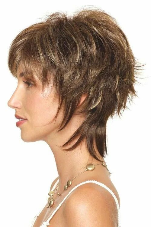 Прическа гаврош женская Millie Wig by Noriko Short shag hairstyles, Short hair with layers, Short hair s