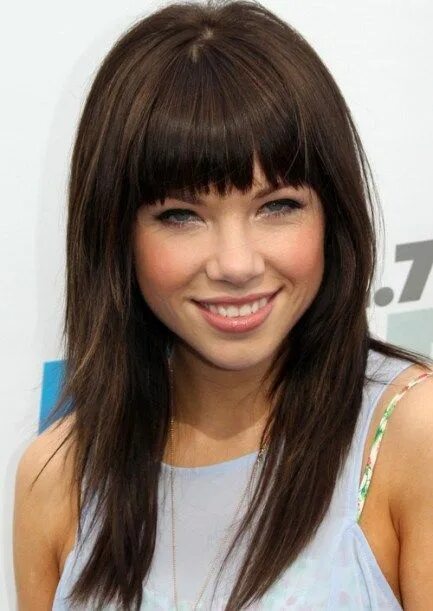 Прическа где челка длиннее волос 25 Best Fringe Hairstyles to Refresh Your Look Long hair with bangs, Fringe hair