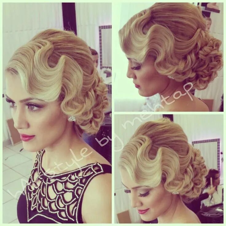 Яркость цвета в прическах стиля Гэтсби Gatsby hair, Great gatsby hairstyles, Hai