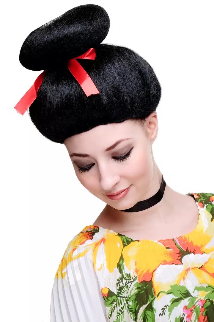 Прическа гейши как сделать Party/Fancy Dress/Halloween Lady WIG black Geisha Japan Asian Mistress 2120-P103