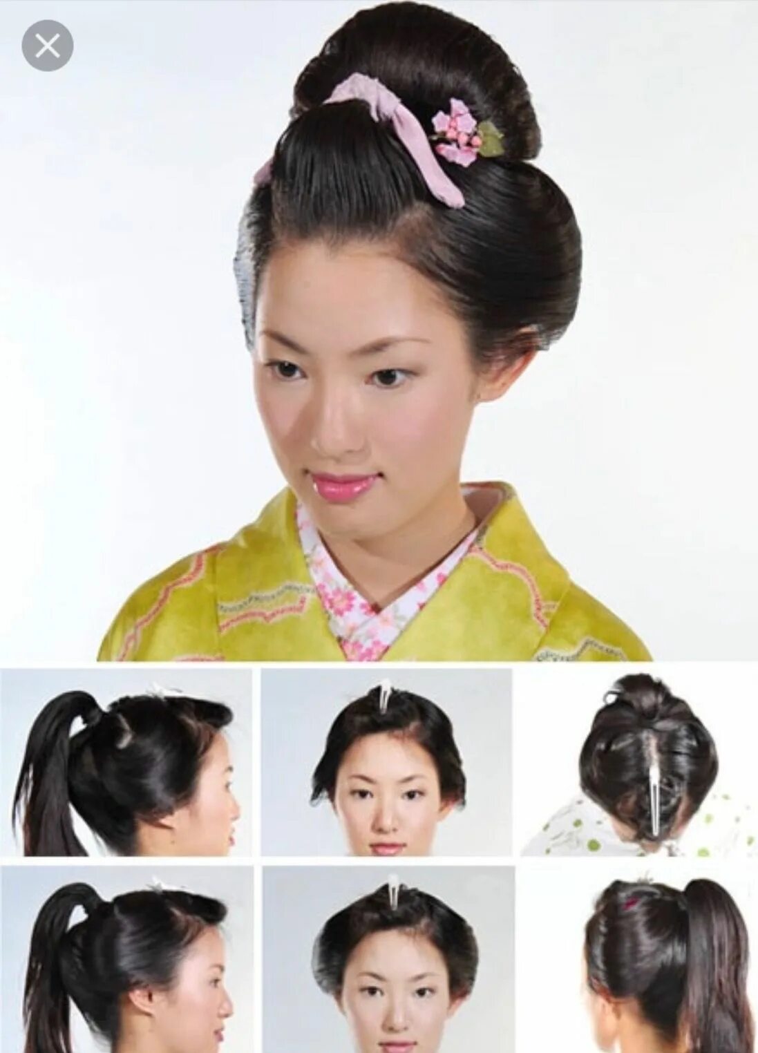 Прическа гейши как сделать estampe japonaise coiffure Traditional hairstyle, Japanese hairstyle, Geisha hai