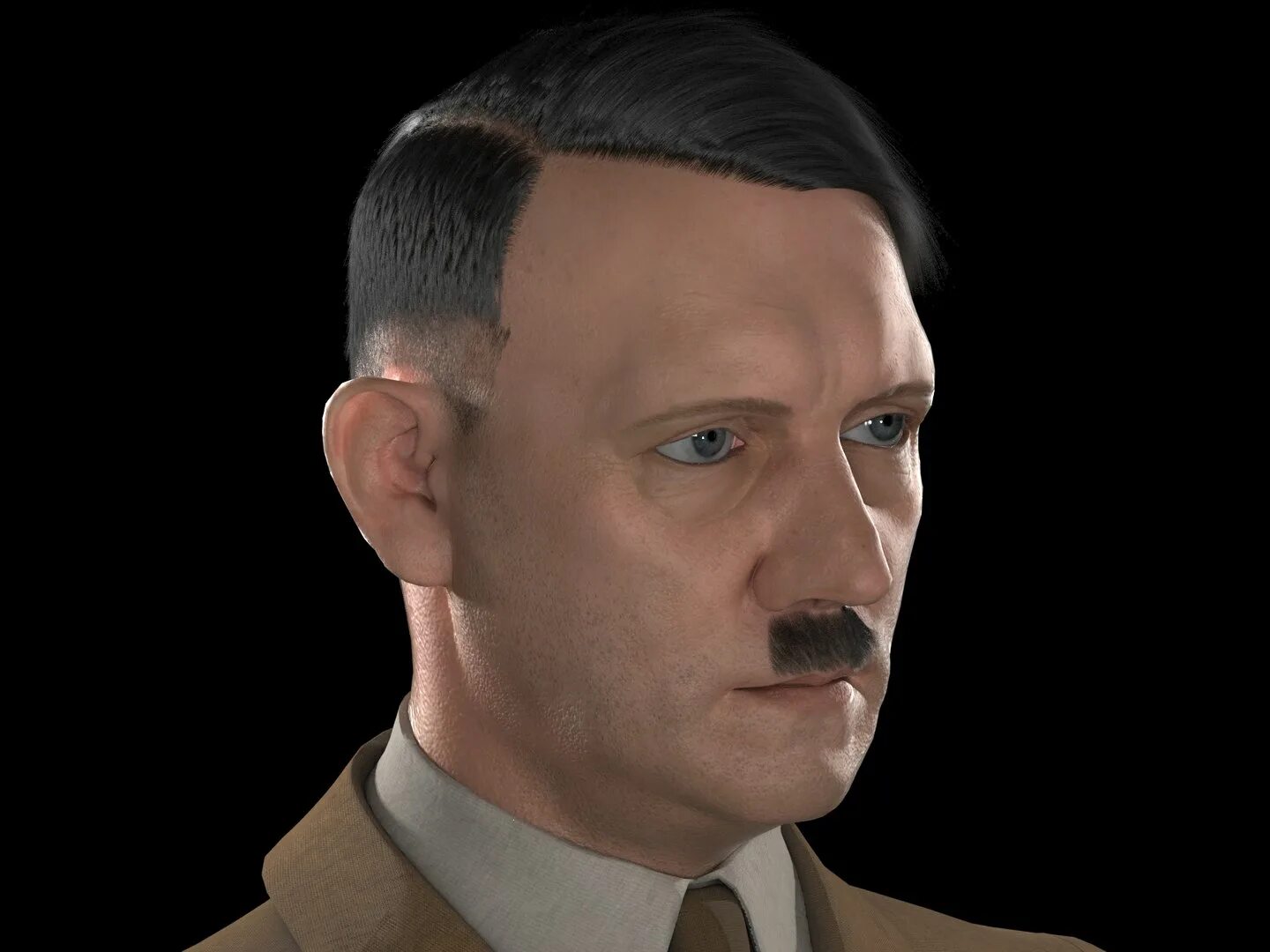 Прическа гитлера Adolf Hitler Model - TurboSquid 1223055