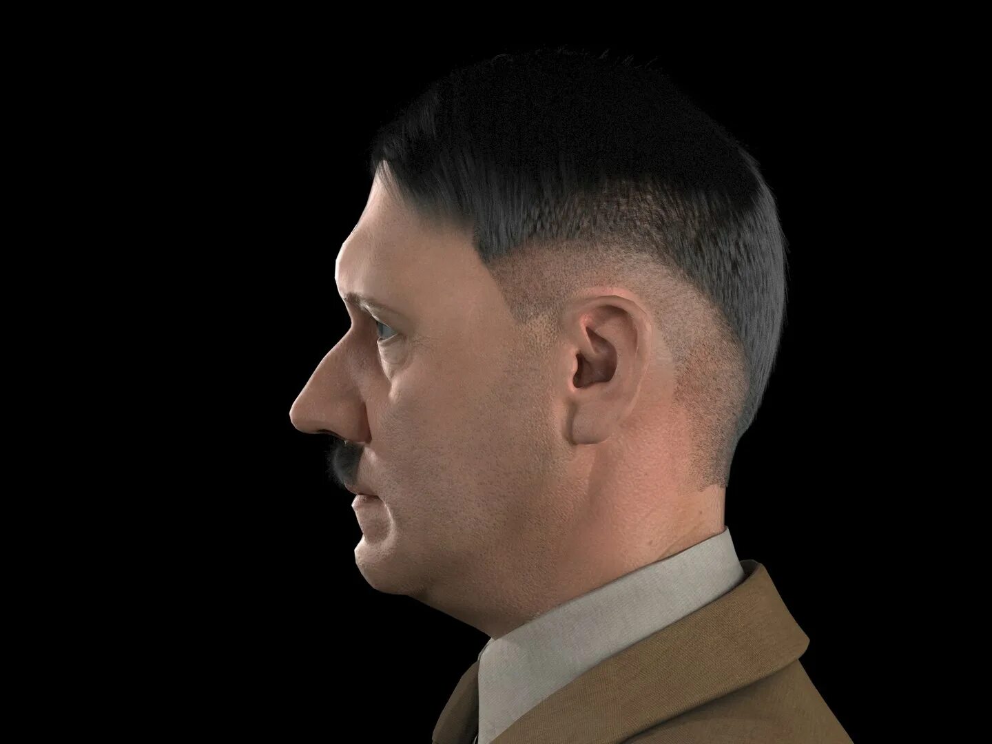 Прическа гитлера Adolf Hitler Model - TurboSquid 1223055