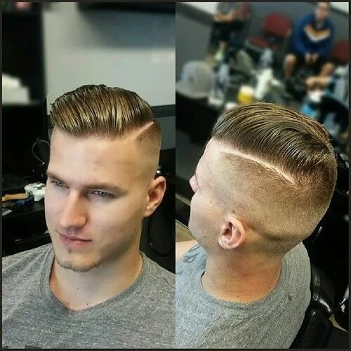 Прическа гитлерюгенд мужская фото Hard-Part fade hybrid of a curtain cut Hard part haircut, Hair and beard styles,