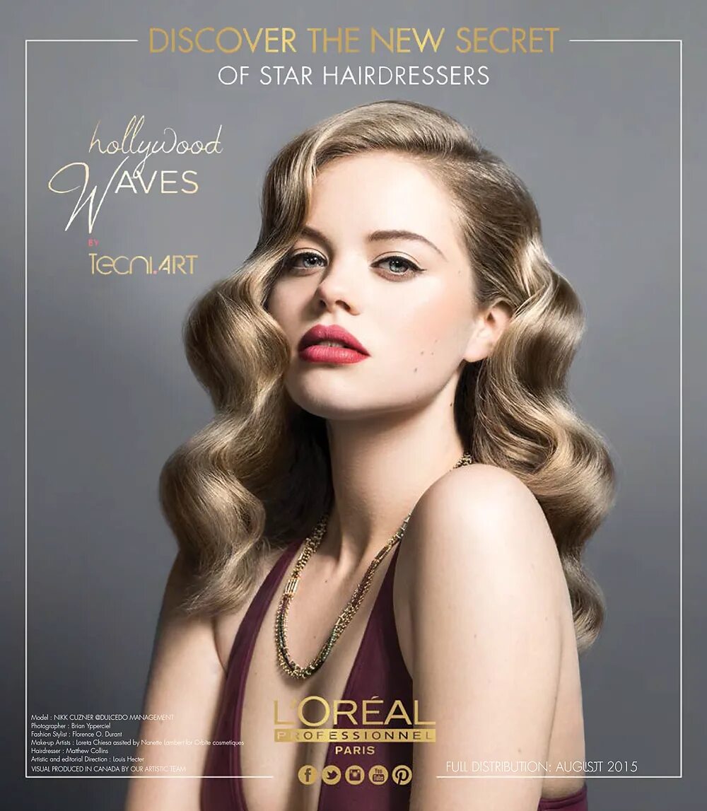 Прическа голливудская волна фото L'Oréal Professionnel Hollywood Waves on Behance Hollywood hair, Hollywood waves