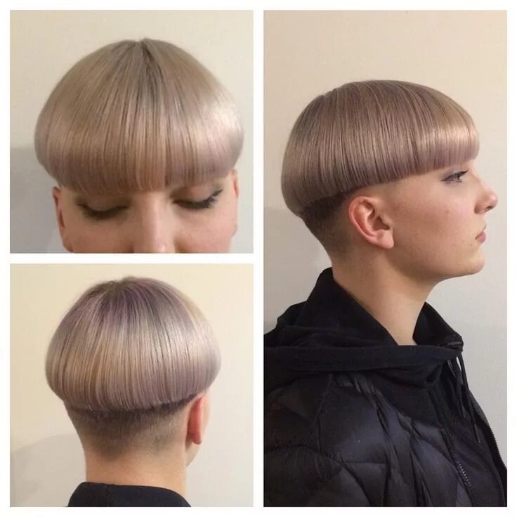 Прическа горшок для девочки Bowl cut styled smooth #colorandcutbyme #precision #mizutani. Mushroom cut hairs