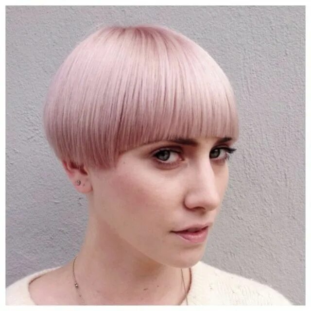 Прическа горшок женская 2016 Hair Color Inspiration and Formulation: Pantone’s Rose Quartz (StyleNoted) 