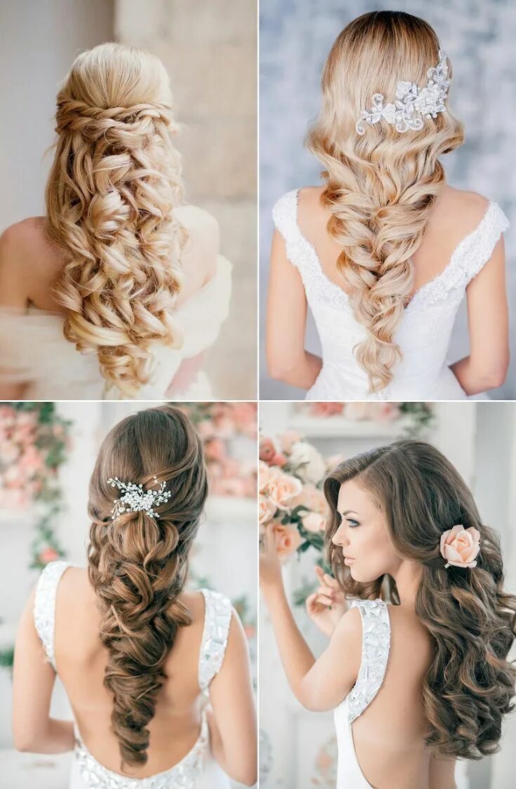 Прическа гостя на свадьбу длинные волосы Gorgeous bridal hairstyles Long hair styles, Wedding hairstyles, Wedding hair an