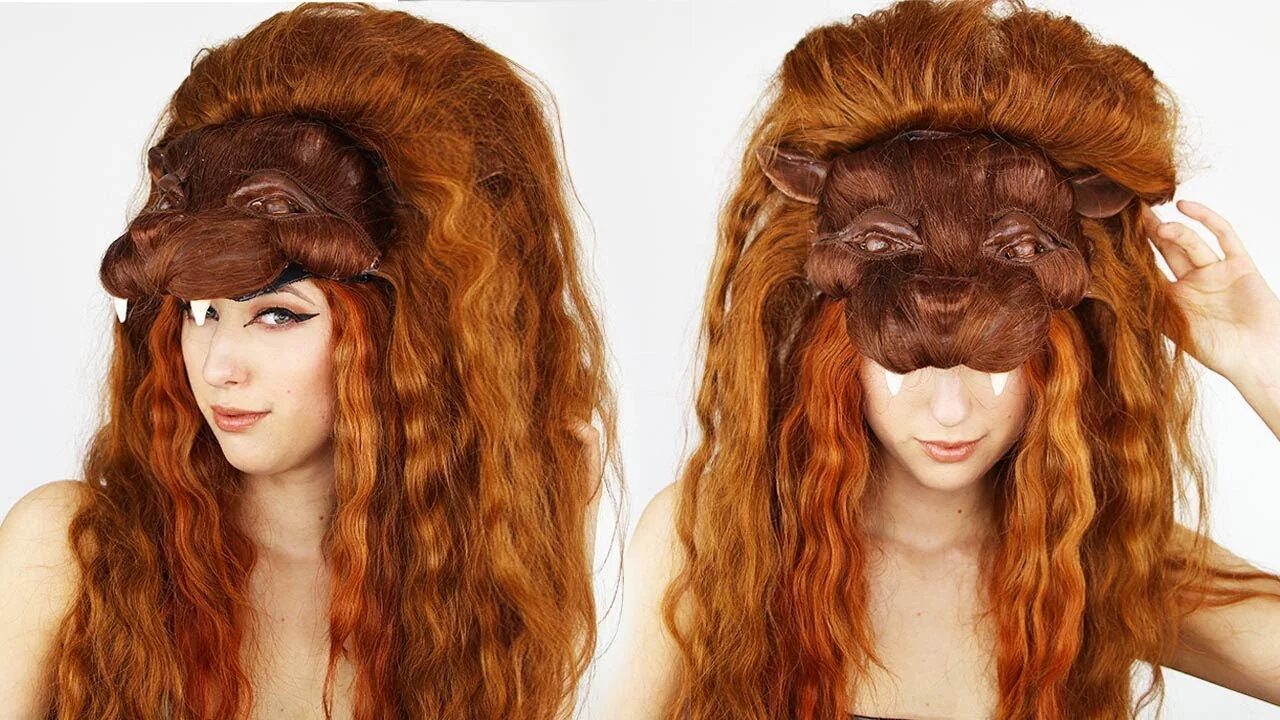 Прическа грива женская Lion Hair Tutorial - Halloween - YouTube