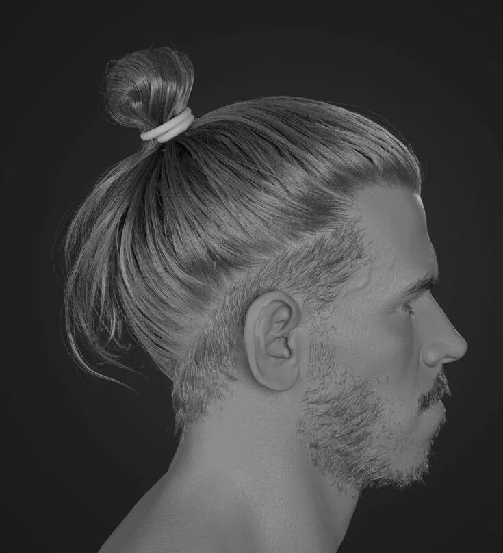 Прическа гулька мужская ArtStation - Bun hairstyle WIP, Zhao changyuan