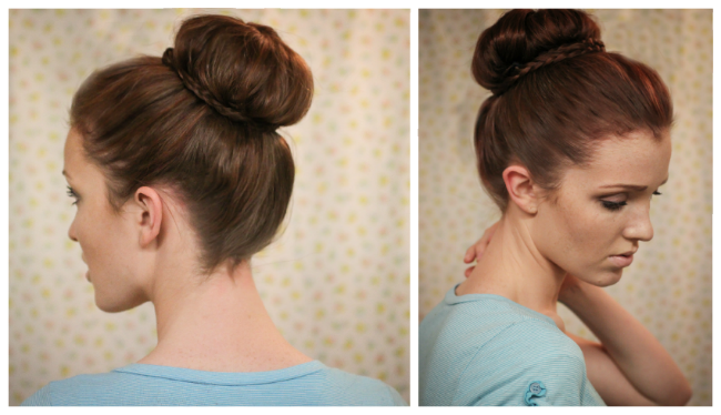 Прическа гулька на голове женская The Freckled Fox : Hair Tutorial: The 'Sleeker' Sock Bun Hair tutorial, Hair bun