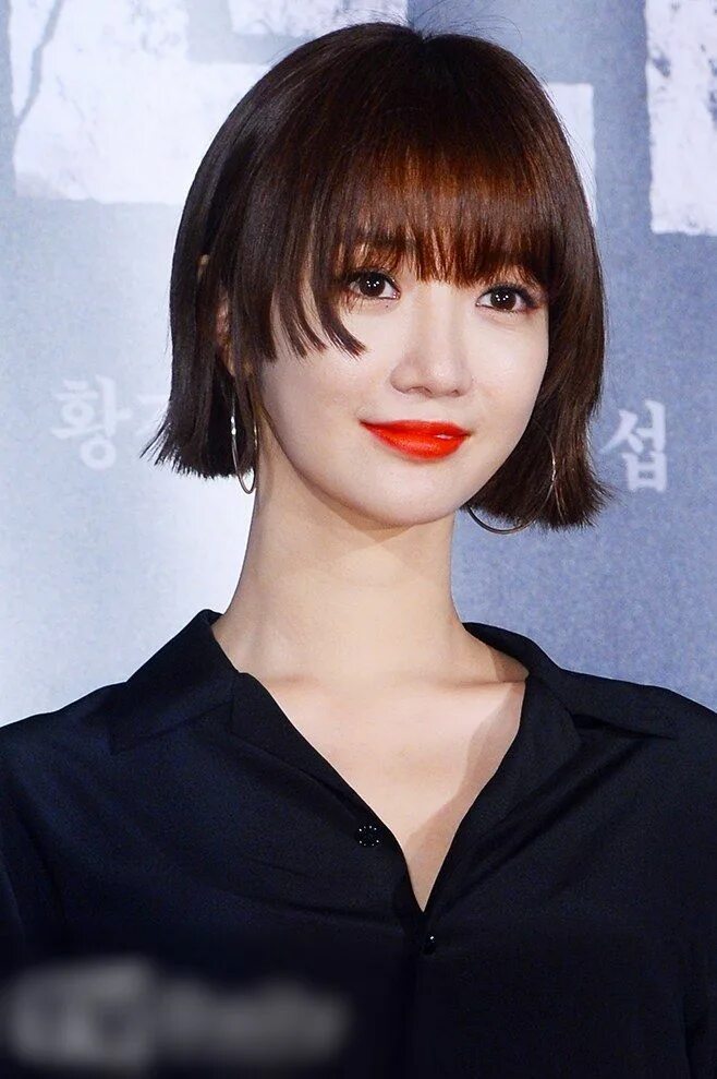 Прическа химэ на короткие волосы idol girl group band actress go jun hee short bob hime cut hairstyle Japanese ha