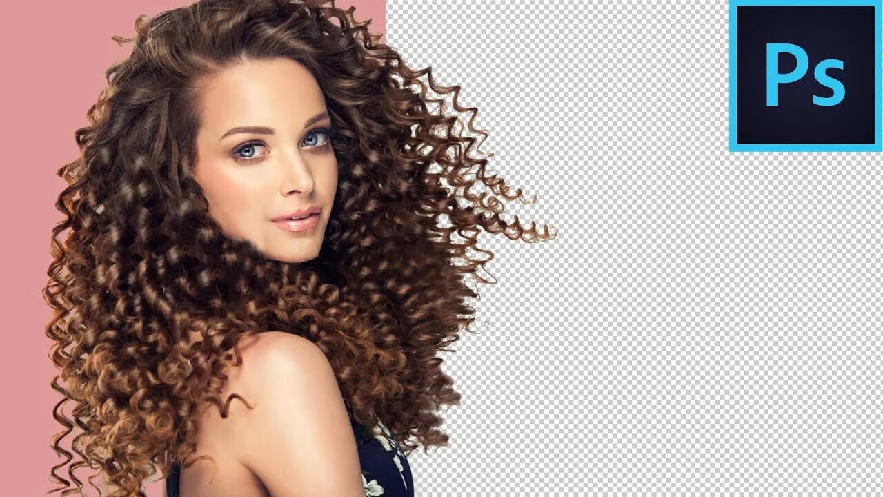 Прическа химия женская на длинные волосы Easy way to cut out hair and select curly hair in Photoshop - YouTube