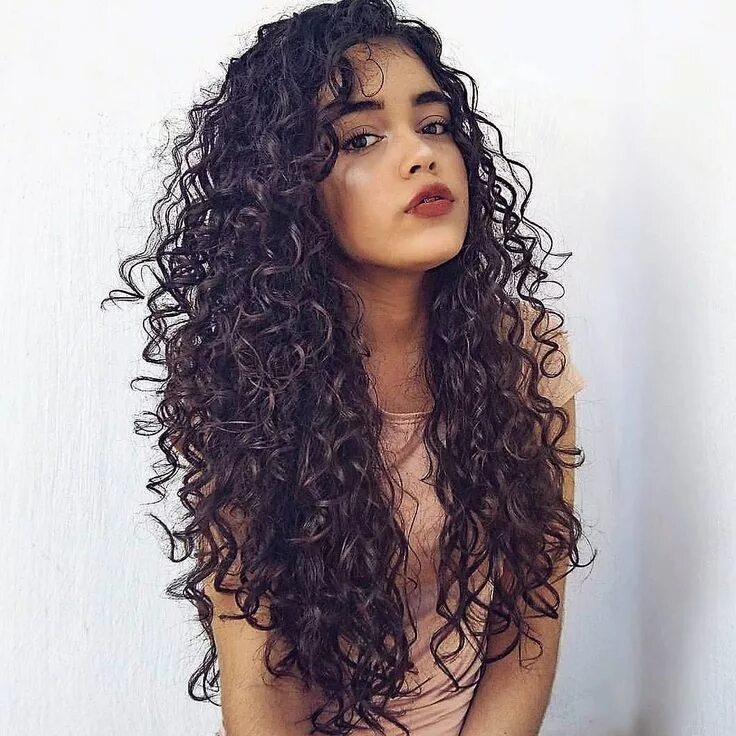 Прическа химия женская на длинные волосы Pin on long curly hair