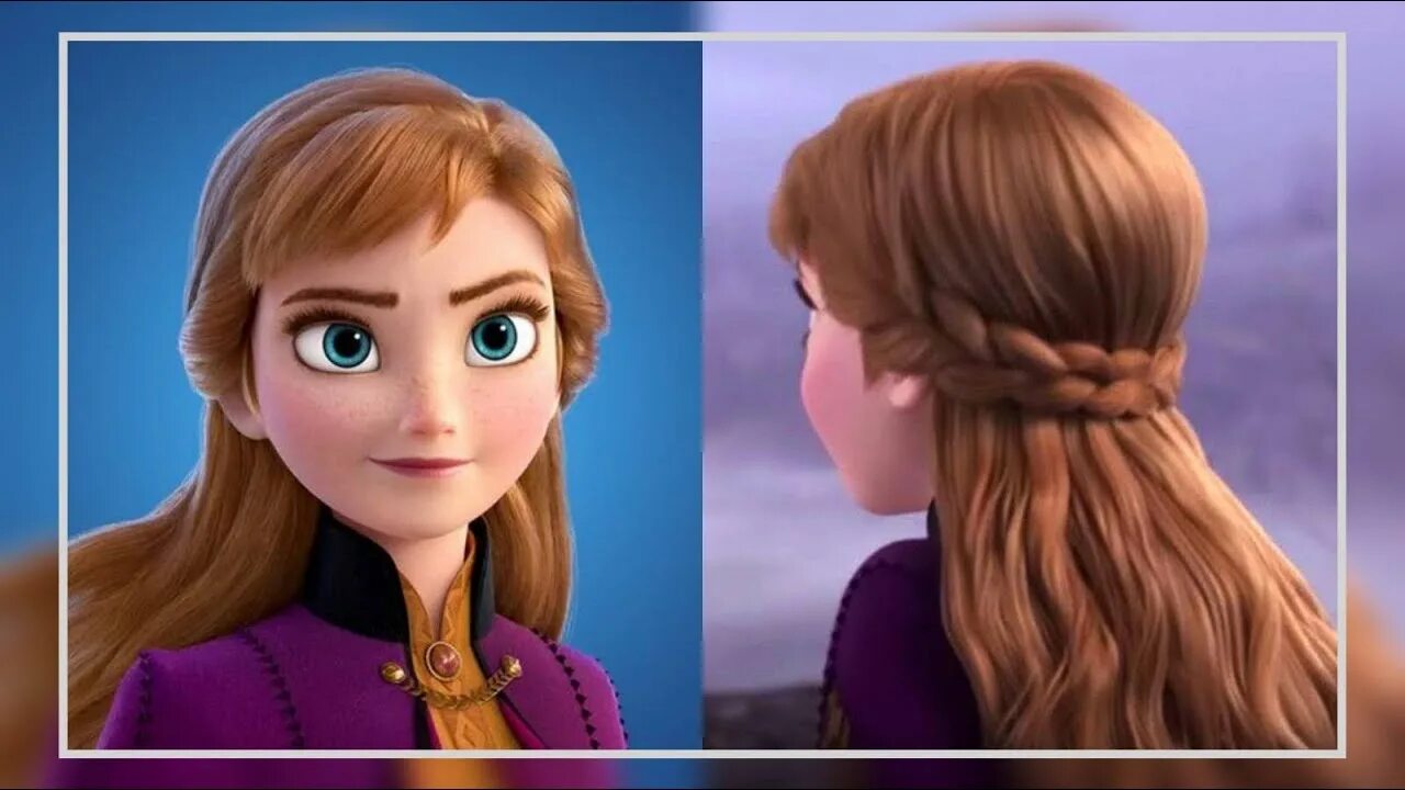 Прическа холодная Anna Hairstyles From Frozen 2 Kids Hairstyles For Girls Double Braid-Back Hairst