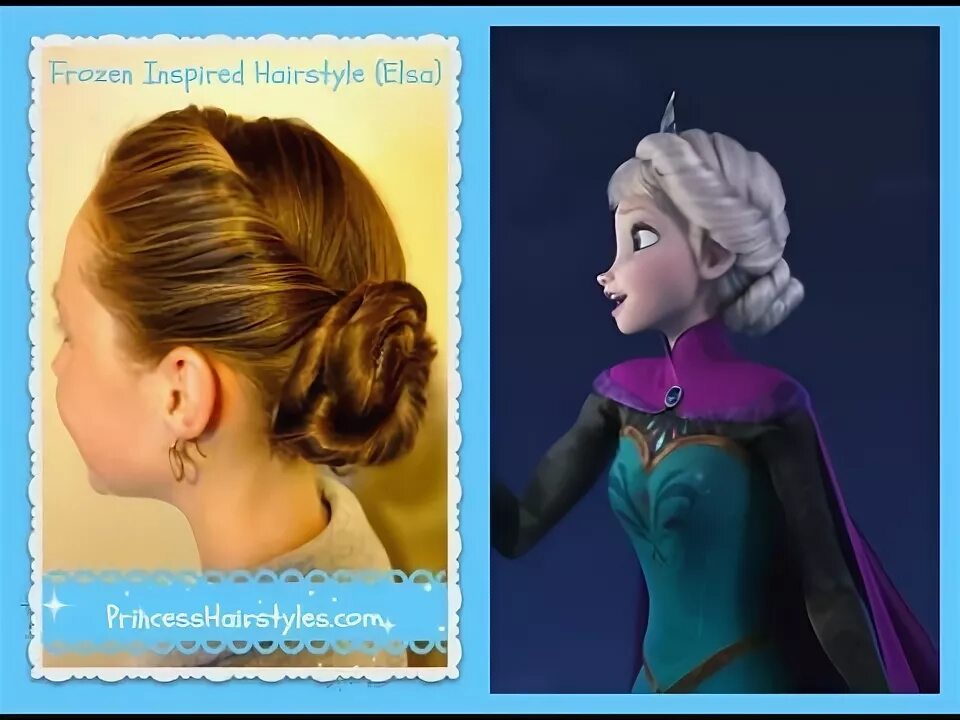 Прическа холодная Elsa Hairstyle, Inspired By Disney (Frozen) Coronation Updo - YouTube