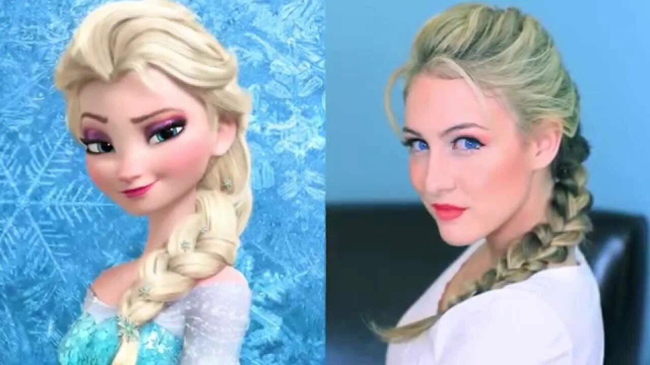 Прическа холодная Penteado Frozen Tutorial - Trança da Elsa - YouTube