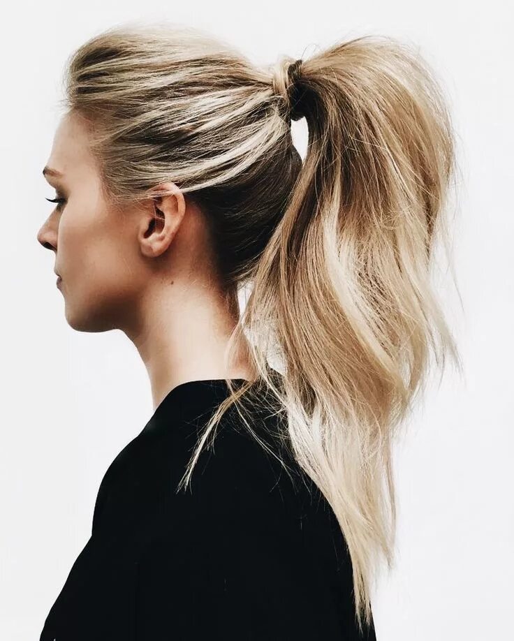 Прическа хвост на средние Pin by Samantha Hammack on hair Stylish ponytail, Ponytail hairstyles, Diy hairs