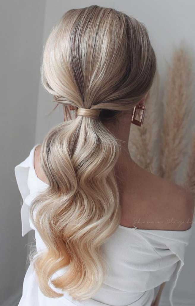 Прическа хвост на средние волосы на свадьбу Most Stunning Ponytail Hairstyles Wedding Party Perfect Ideas Low ponytail hairs