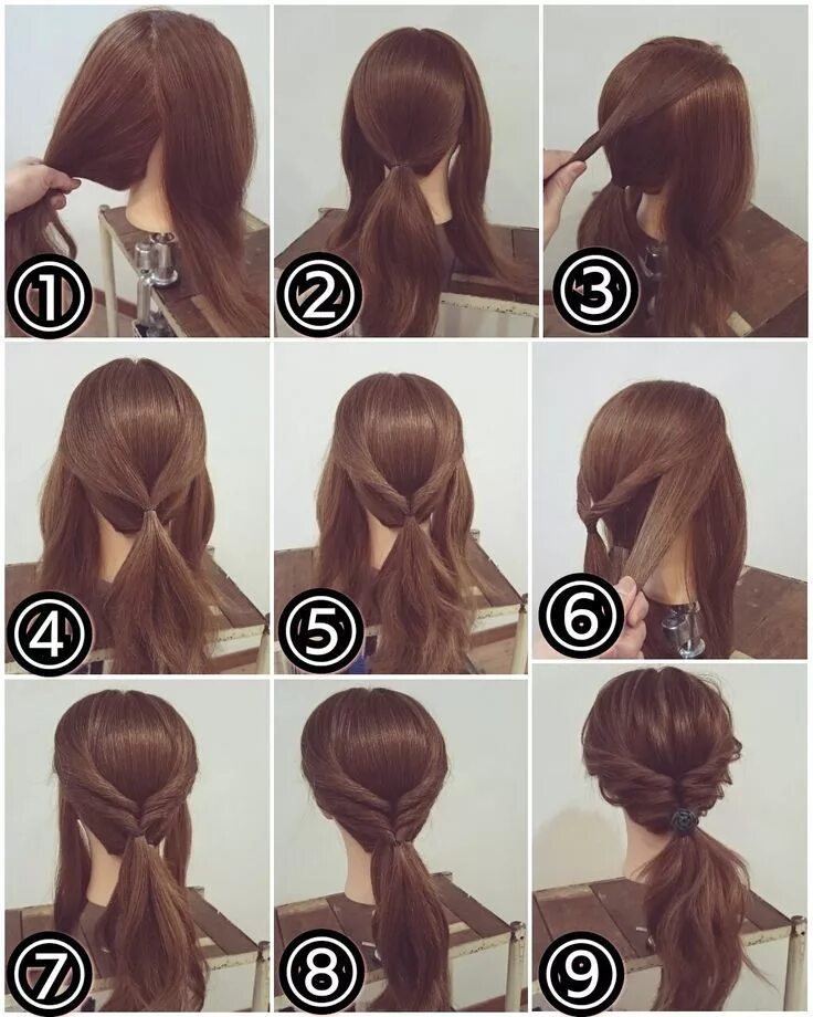 Прическа хвост на средние волосы пошагово 15 Easy to Do Everyday Hairstyle Ideas for Short, Medium & Long Hairs Hair, Brai