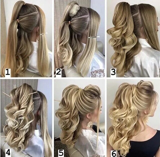 Прическа хвост на средние волосы пошагово Pin on Referências - Penteados Hair styles, Hair, Beauty